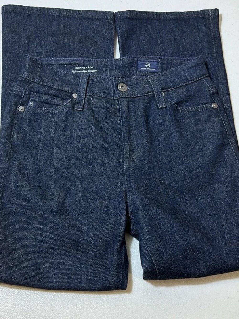AG Quinne Crop Flare Jeans Blue Size 25R